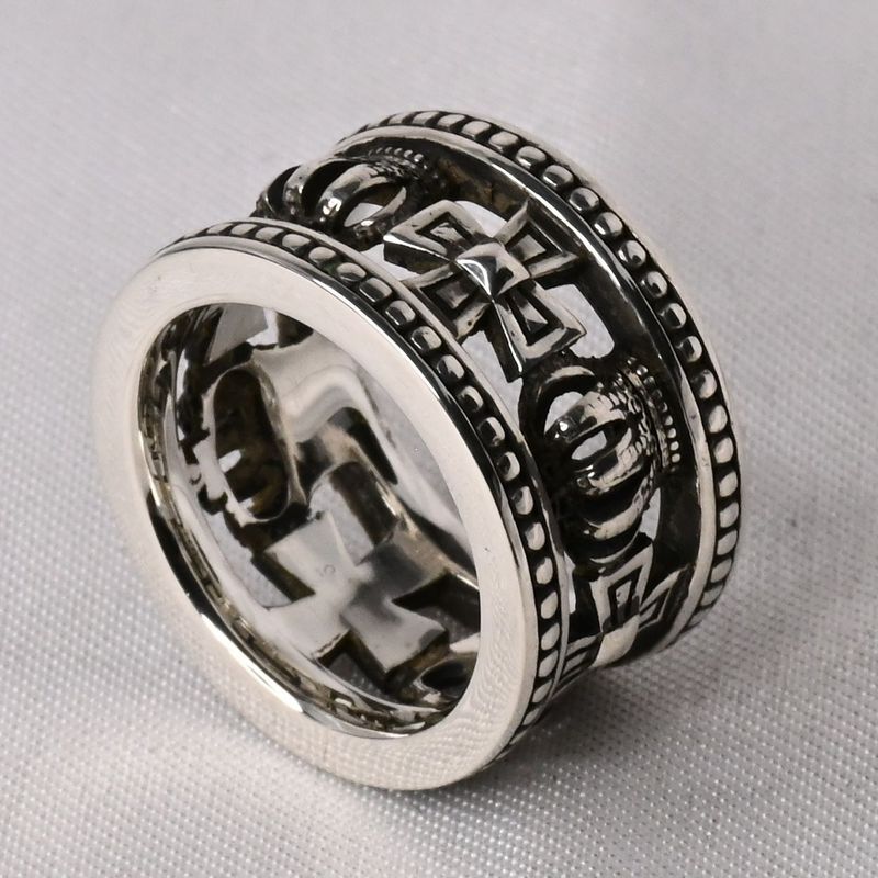 【研磨済】 JUSTIN DAVIS MEDIEVAL WEDDING BAND リング 7号 SRJ175 ジャスティンデイビス 指輪