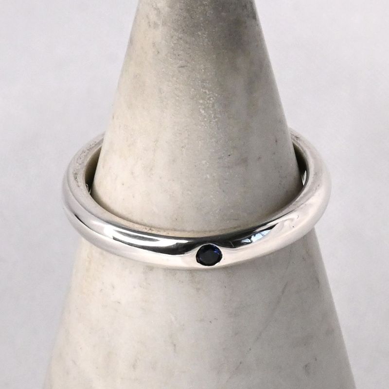 【研磨済】TIFFANY＆Co. スタッキングバンド リング サファイア 6.5号 ティファニー 指輪 シルバー925