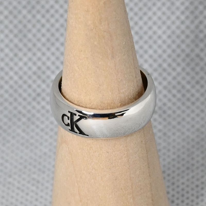 【新品仕上げ】Calvin Klein カルバン・クライン ロゴ リング 指輪 11号