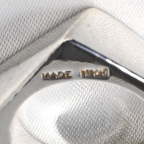 【研磨済】Salvatore Ferragamo スクエア リング シルバー925 11号 サルヴァトーレフェラガモ