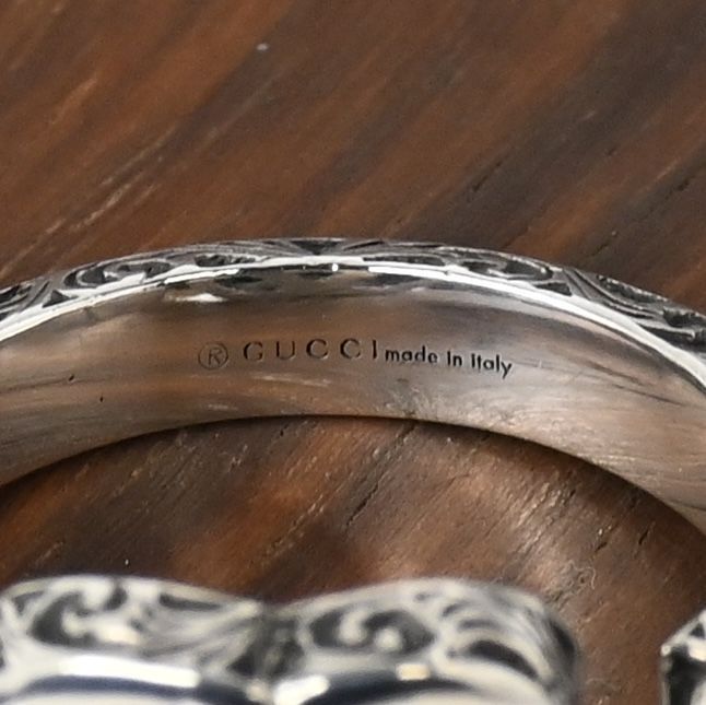 【新品仕上げ】美品 GUCCI ダブルG キー リング 指輪 サイズ15 アラベスク グッチ