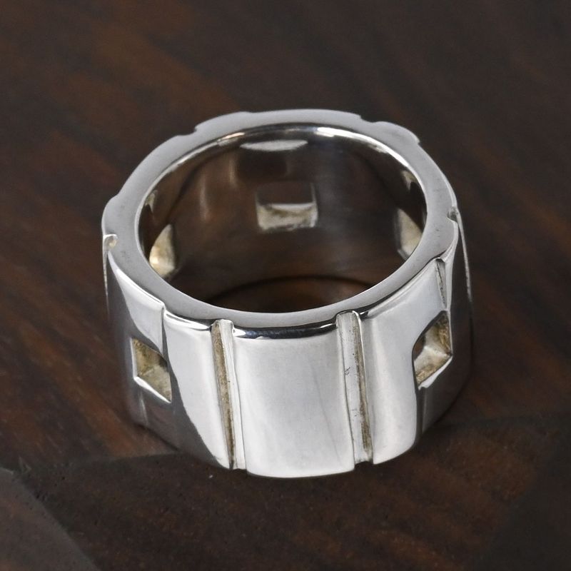 【研磨済】GUCCI ヘビーG モダニスト リング 13号 指輪 Ag925