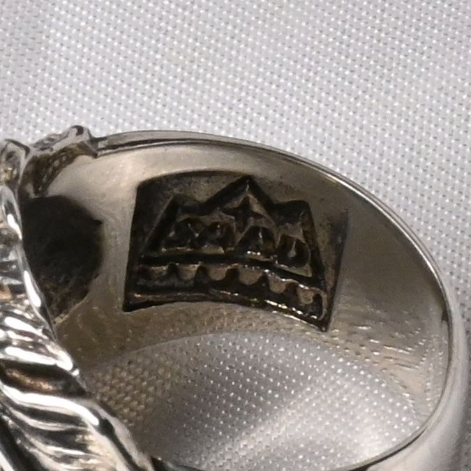 【研磨済】SAAD ターコイズ フェザー リング 11号 シルバー925 指輪