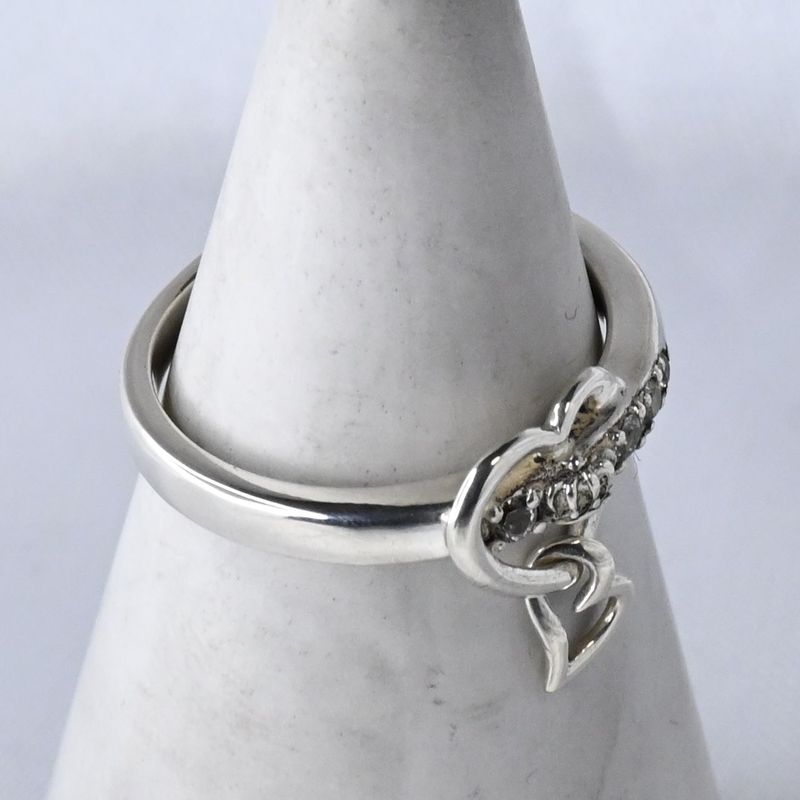 【研磨済】 JUSTIN DAVIS LUV&HATE リング 14号 ジャスティンデイビス SRJ715 指輪 シルバー925