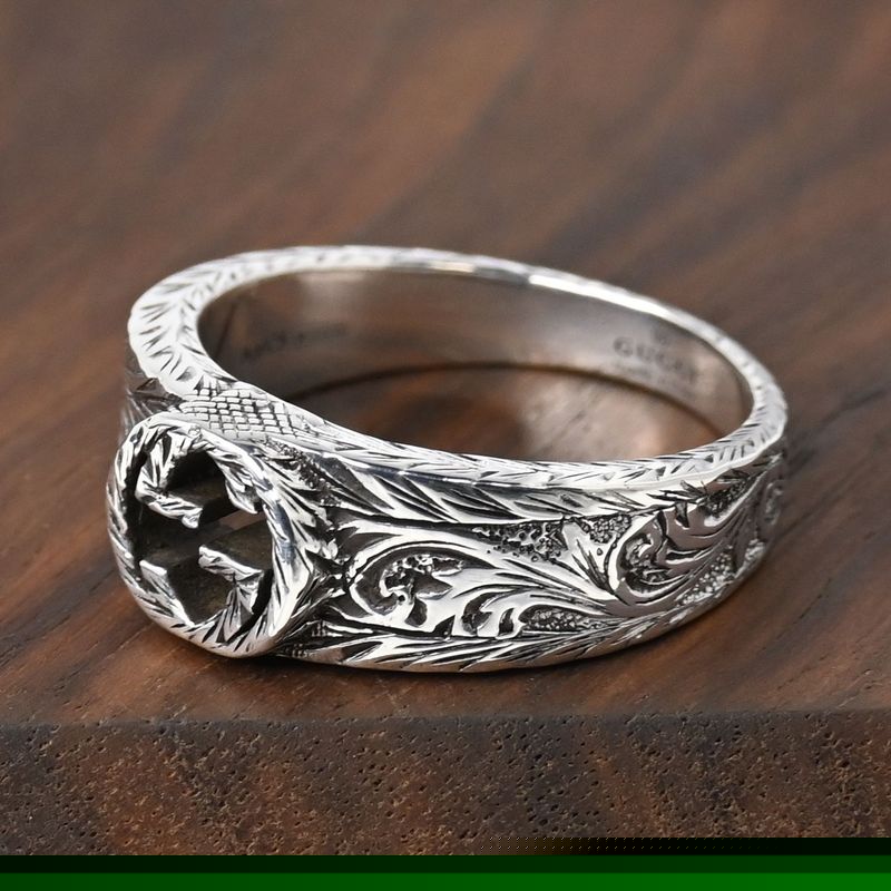 【新品仕上げ】美品 GUCCI インターロッキングG アラベスク リング サイズ17