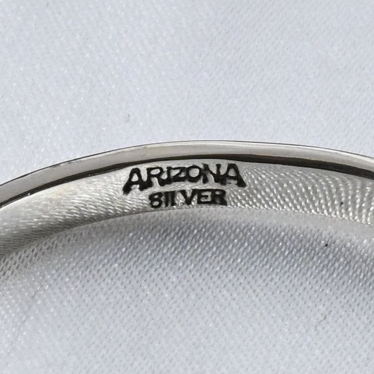 【研磨済】 ARIZONA FREEDOM バングル 唐草 太陽神 4mm幅 シルバー925