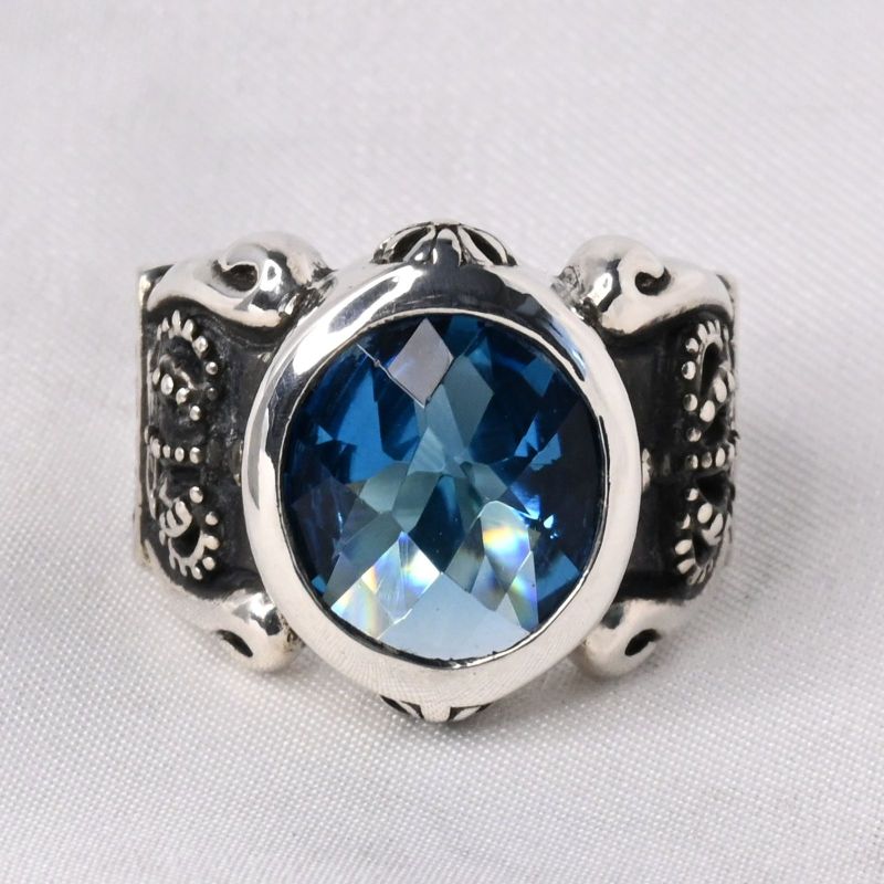 【研磨済】 JUSTIN DAVIS ストーン クラウン リング 13号 ジャスティンデイビス 指輪 シルバー925