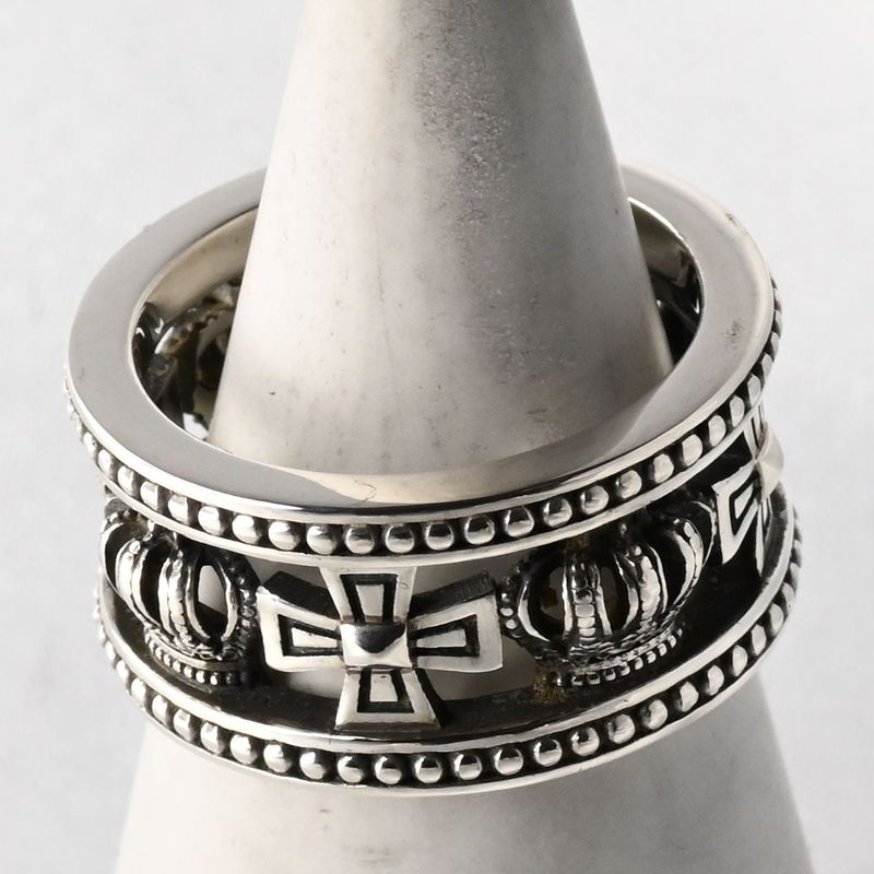 【研磨済】 JUSTIN DAVIS MEDIEVAL WEDDING BAND リング 19号 SRJ175 ジャスティンデイビス 指輪