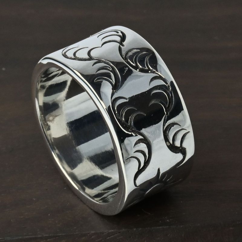 【研磨済】 ARIZONA FREEDOM シルバー リング 17号 R-10a 太陽神 唐草 silver 925 アリゾナフリーダム