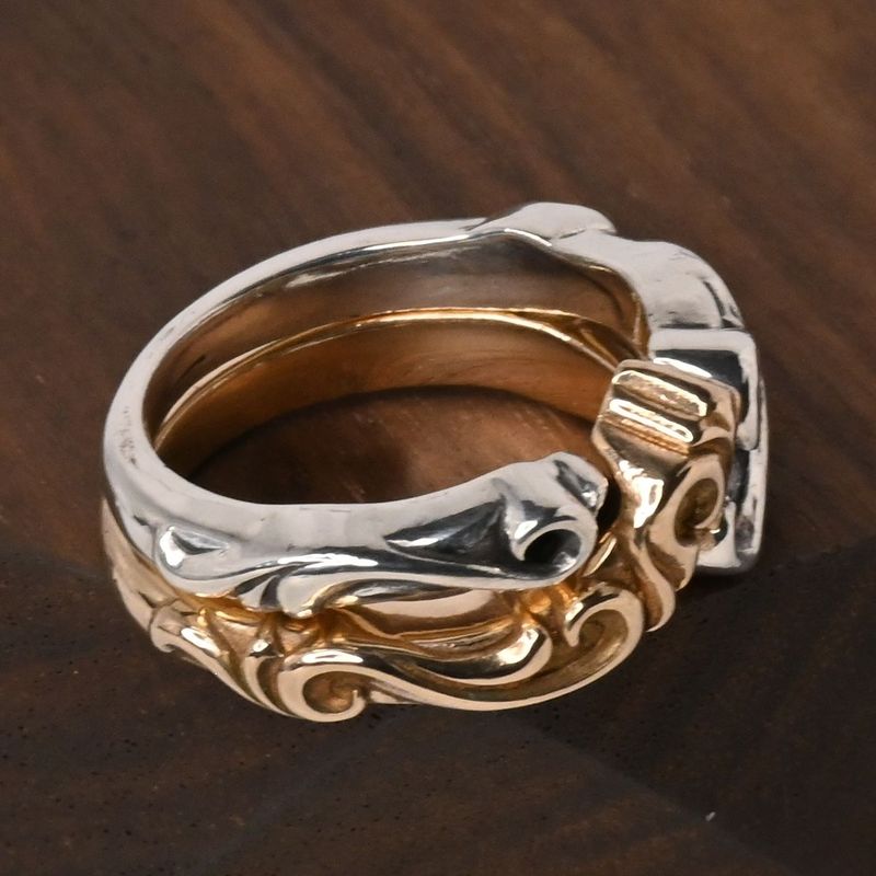 【研磨済】DEAL DESIGN スペードギメル リング 11号 シルバー925 ディールデザイン 指輪