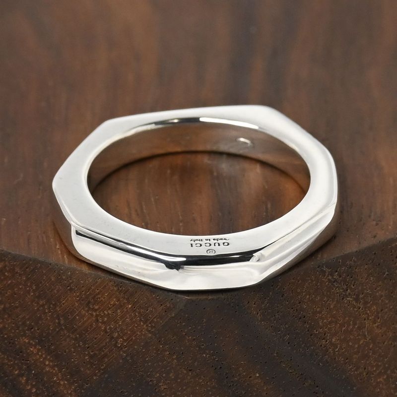 【新品仕上げ】美品 90’s オールドグッチ GUCCI  リング 指輪 12号 Ag925