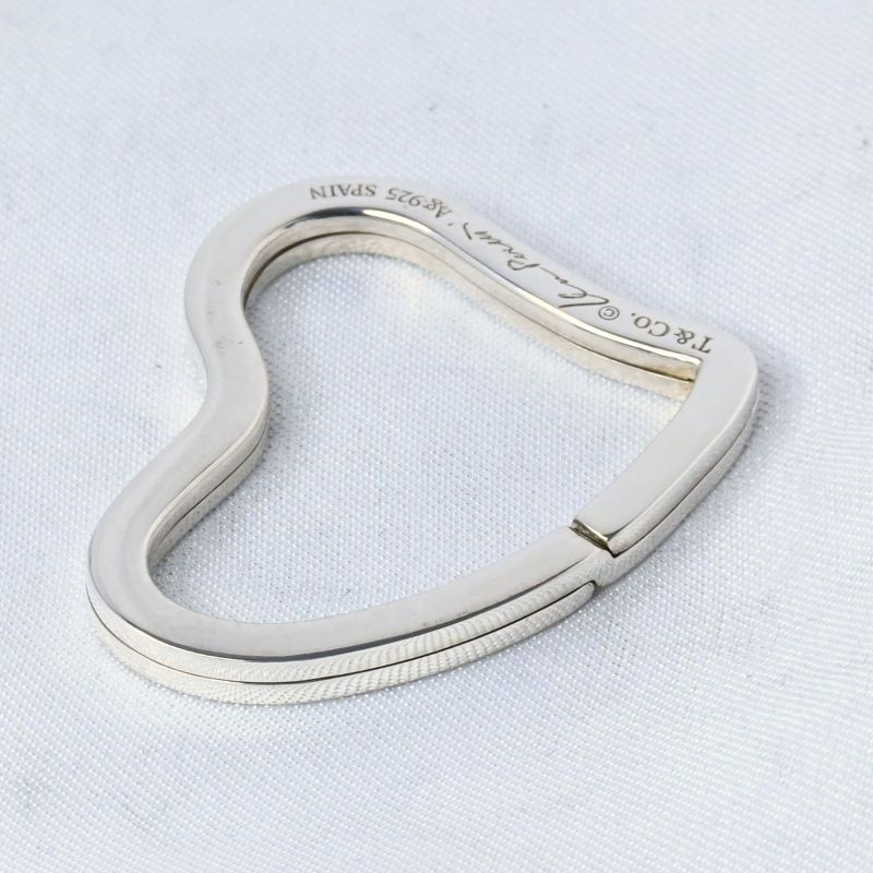 【研磨済】Tiffany&Co.  ハート キーリング キーホルダー スターリングシルバー