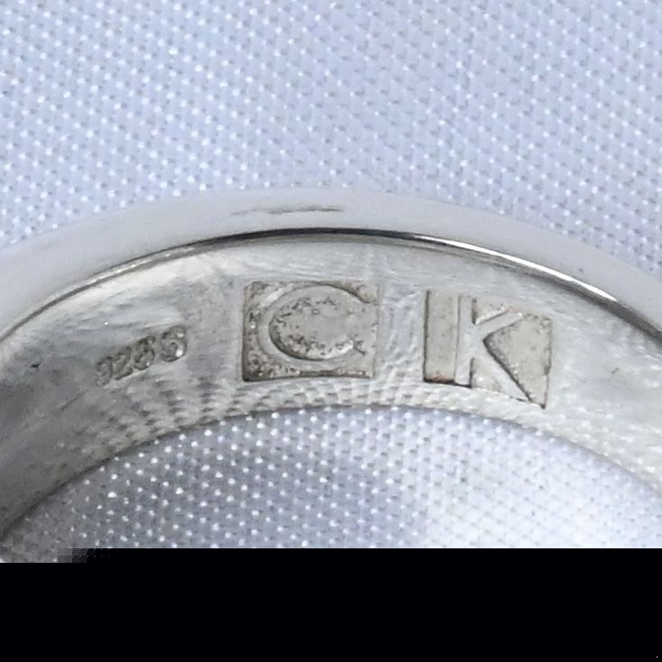 【研磨済】Calvin Klein スクエア リング 11号 カルバン・クライン 指輪