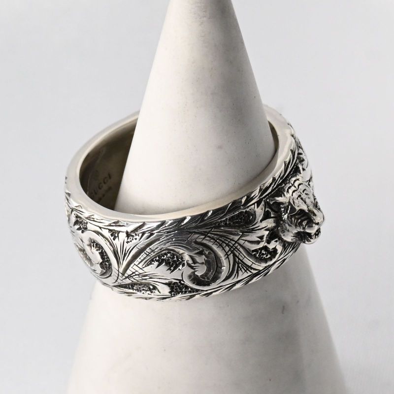 【研磨済】美品 GUCCI キャットヘッド リング 指輪 サイズ20 シルバー Ag925 グッチ