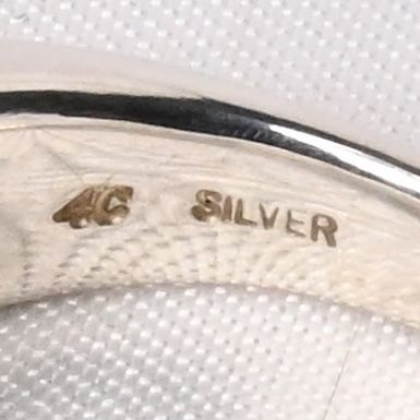 【研磨済】4℃ ブルーストーン シルバー リング 12号 925 美品 ヨンドシー 指輪