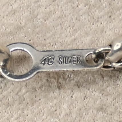 【研磨済】4℃ パール ネックレス シルバー925 チェーン 39cm ヨンドシー