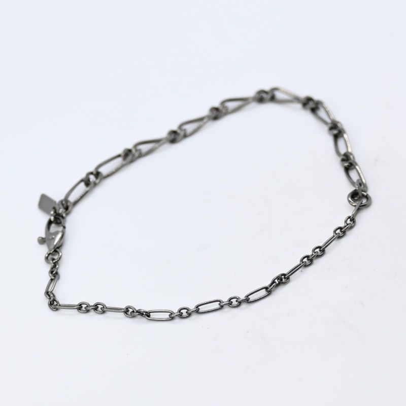 【研磨済】ete ブレスレット シルバー925 ブラックルテニウムコーティング 21cm エテ