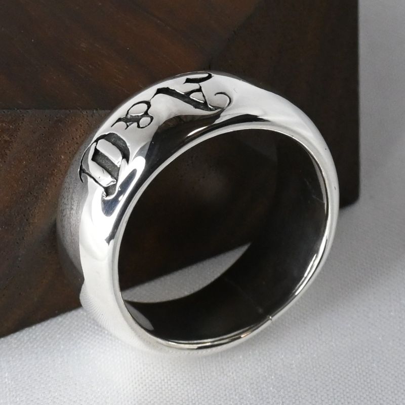 【研磨済】A&G シルバー ロゴ リング 20.5号 silver 925 指輪