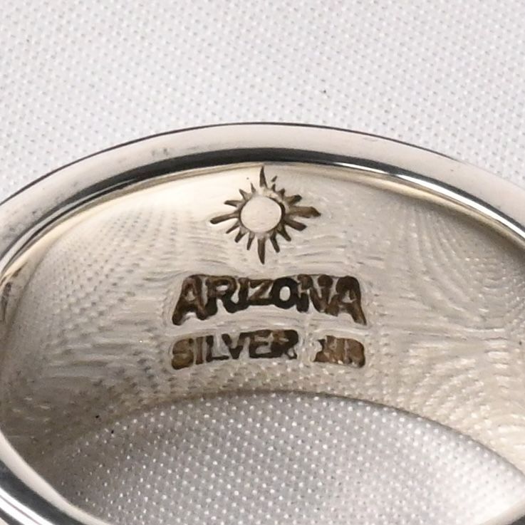 【研磨済】 ARIZONA FREEDOM K18 silver925 リング 18.5号  太陽神 唐草 シルバー アリゾナフリーダム