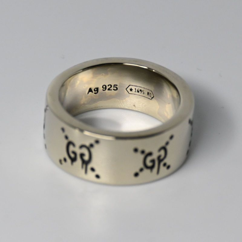 【研磨済】GUCCI ゴースト リング 14号 Ag925 指輪 グッチ