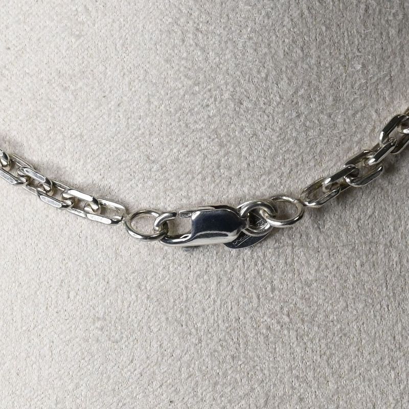 【研磨済】SAAD チェーン シルバー925 長さ45cm 幅3.7mm