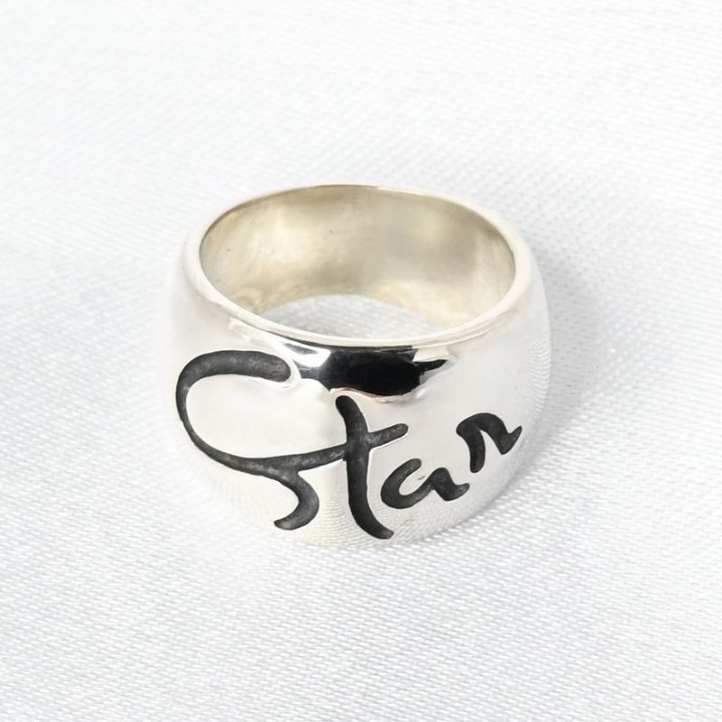 【研磨済】Stan ロゴ リング 指輪 3号 シルバー 925