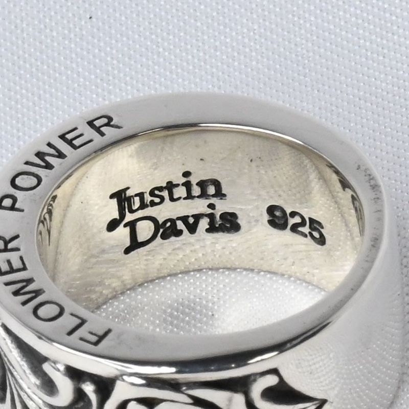 【研磨済】JUSTIN DAVIS FLOWER POWER リング 7号 ジャスティンデイビス SRJ302 指輪