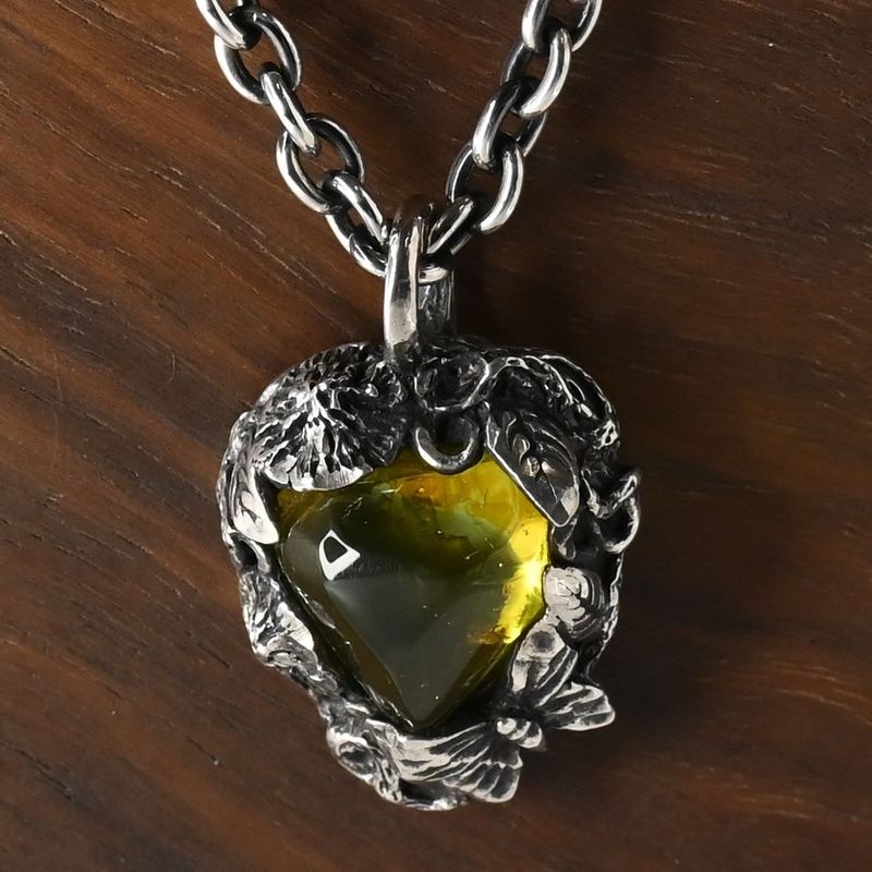 【美品】 LYLY ERLANDSSON the WINTER ウィンターペンダント オーバルチェーンセット 50cm リリーエルランドソン