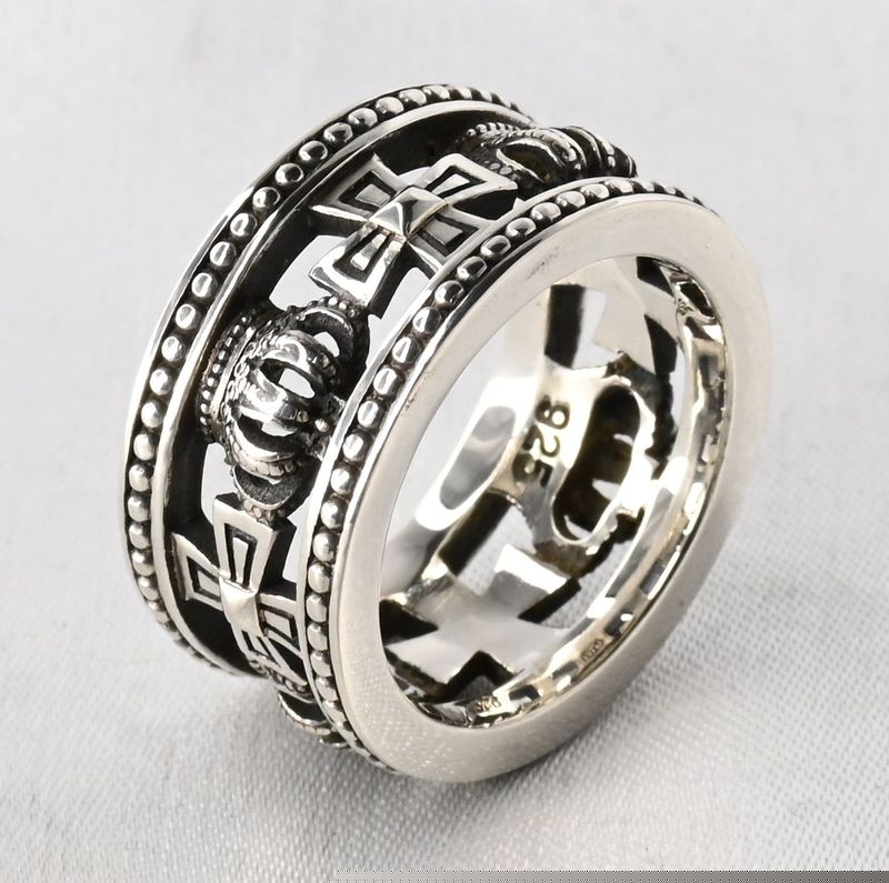 【研磨済】 JUSTIN DAVIS MEDIEVAL WEDDING BAND リング 19号 SRJ175 ジャスティンデイビス 指輪