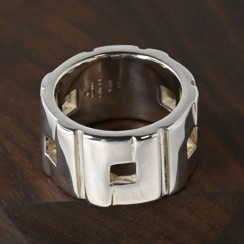 【研磨済】GUCCI ヘビーG モダニスト リング 13号 指輪 Ag925