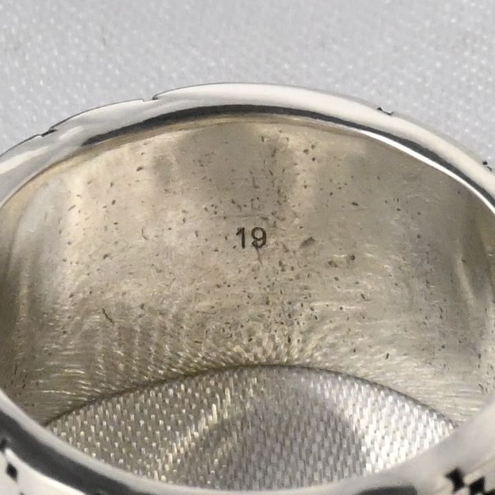 【研磨済】GUCCI ディアマンティッシマ リング 16~17号 シルバー エナメル 指輪