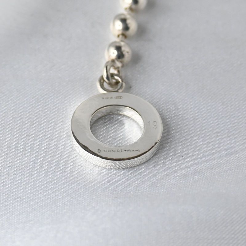 研磨済 GUCCI グッチ ボールチェーン シルバーブレスレット シルバー925 Ag925