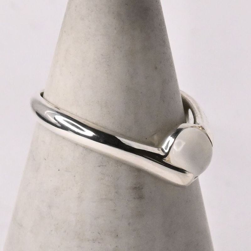 【研磨済】4℃ ストーン リング シルバー925 7.5号 美品 ヨンドシー 指輪