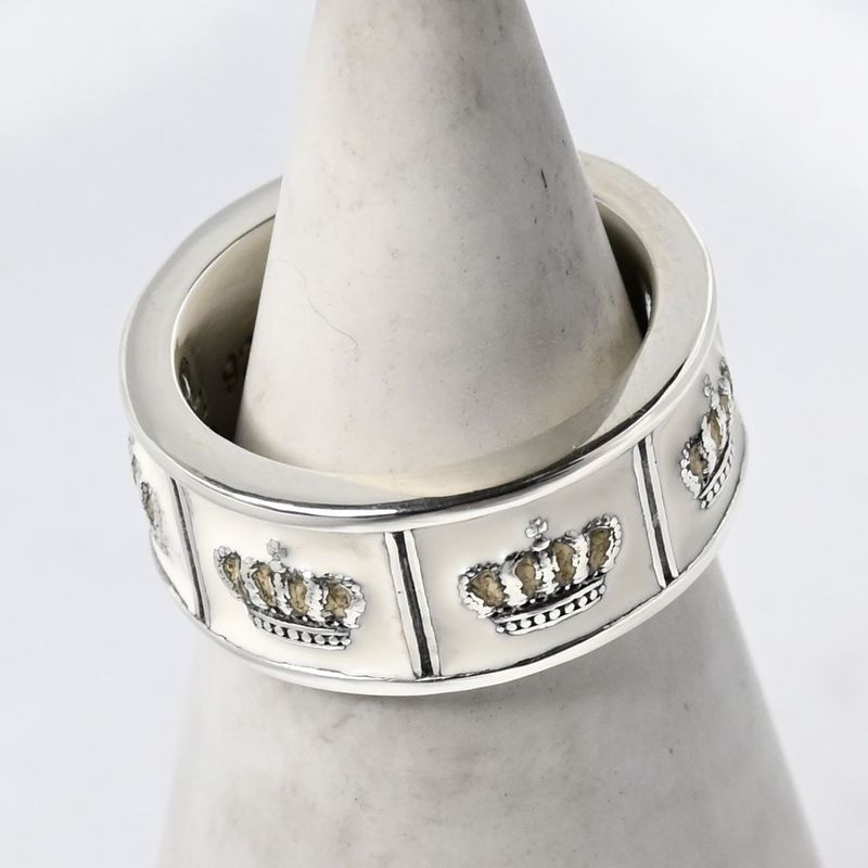 【研磨済】 JUSTIN DAVIS PRIDE&JOY/CROWN リング 9.5号 WHITE ジャスティンデイビス SRJ272 指輪