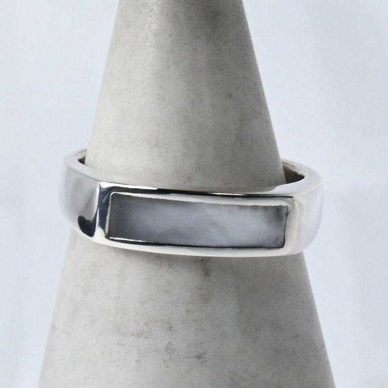 【研磨済】STAR JEWELRY シェル リング 指輪 10号 シルバー925 美品