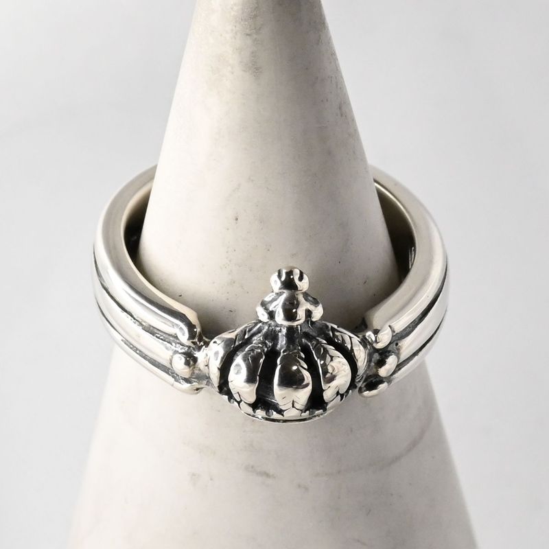 【研磨済】ROYAL ORDER クラウン リング 11.5号 シルバー925 ロイヤルオーダー 指輪