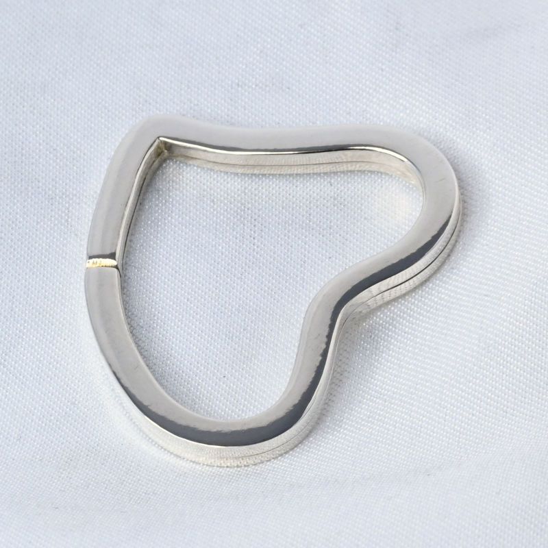 【研磨済】Tiffany&Co.  ハート キーリング キーホルダー スターリングシルバー