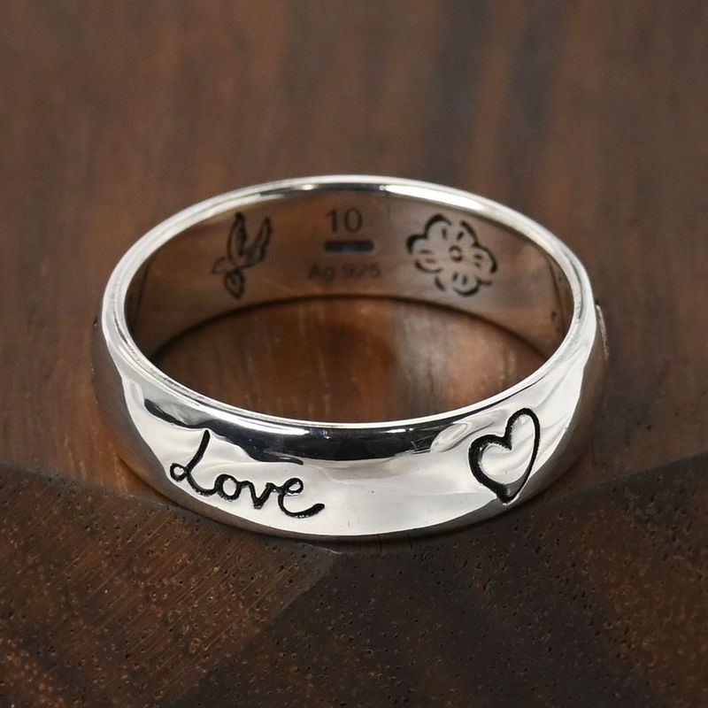 【新品仕上げ】美品 GUCCI Blind for Love リング 指輪 サイズ10 Ag925 グッチ