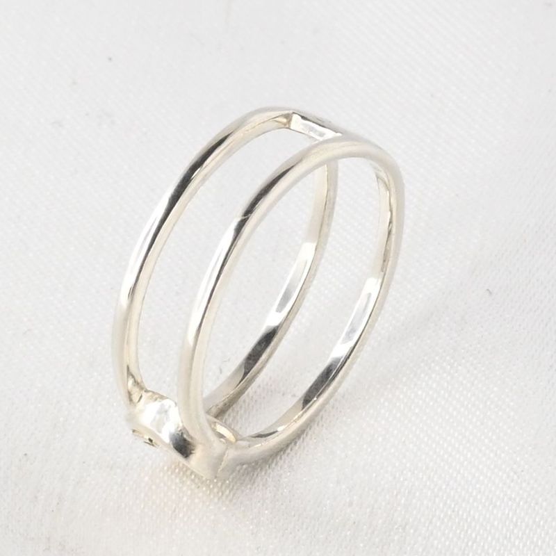 【研磨済】 GUCCI インターロッキング リング スリム 約12号 指輪 Ag925