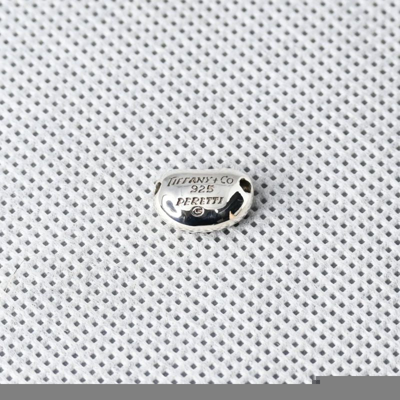 美品 Tiffany & Co.  トップのみ ミニ ビーン デザイン ペンダント スターリングシルバー 11mmx7.5mm Ag925 ティファニー
