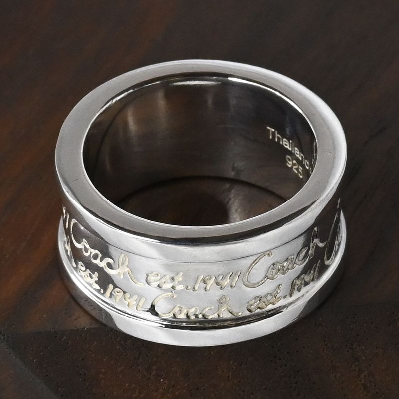 【研磨済】美品 COACH シルバー925 リング 14号 コーチ 指輪