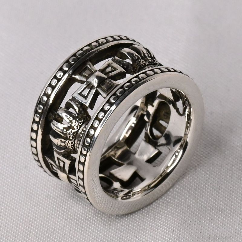 【研磨済】 JUSTIN DAVIS MEDIEVAL WEDDING BAND リング 7号 SRJ175 ジャスティンデイビス 指輪