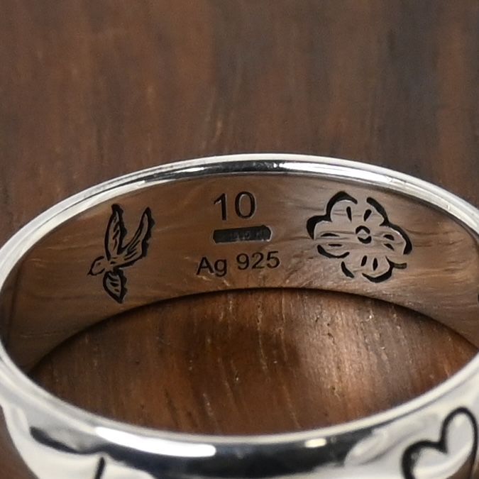 【新品仕上げ】美品 GUCCI Blind for Love リング 指輪 サイズ10 Ag925 グッチ