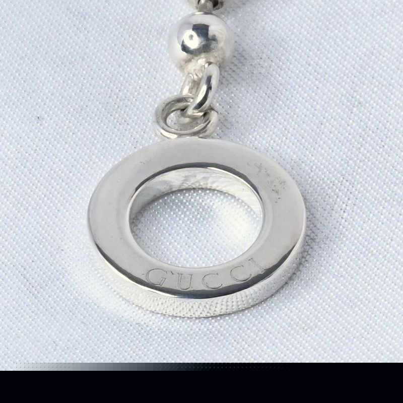 【研磨済】GUCCI グッチ ボールチェーン ブレスレット 17cm シルバー925 Ag925