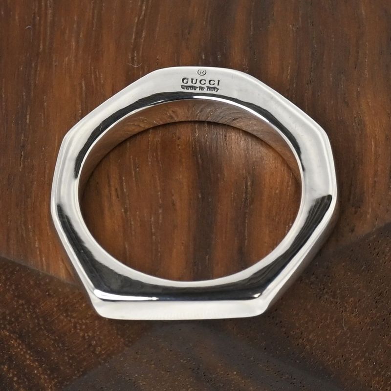【新品仕上げ】美品 90’s オールドグッチ GUCCI  リング 指輪 12号 Ag925
