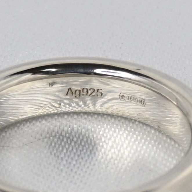 【新品仕上げ】美品 GUCCI ダイアゴナル インターロッキングG スリム リング 7サイズ グッチ