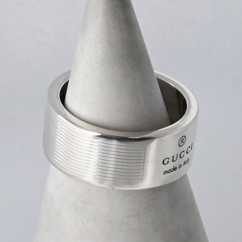 【研磨済】 GUCCI ロゴ リング SV925 シルバー 12.6号 指輪 グッチ