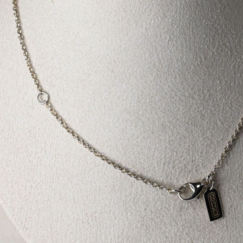 【研磨済】COACH ネックレス シルバー925 チェーン40~46cm コーチ