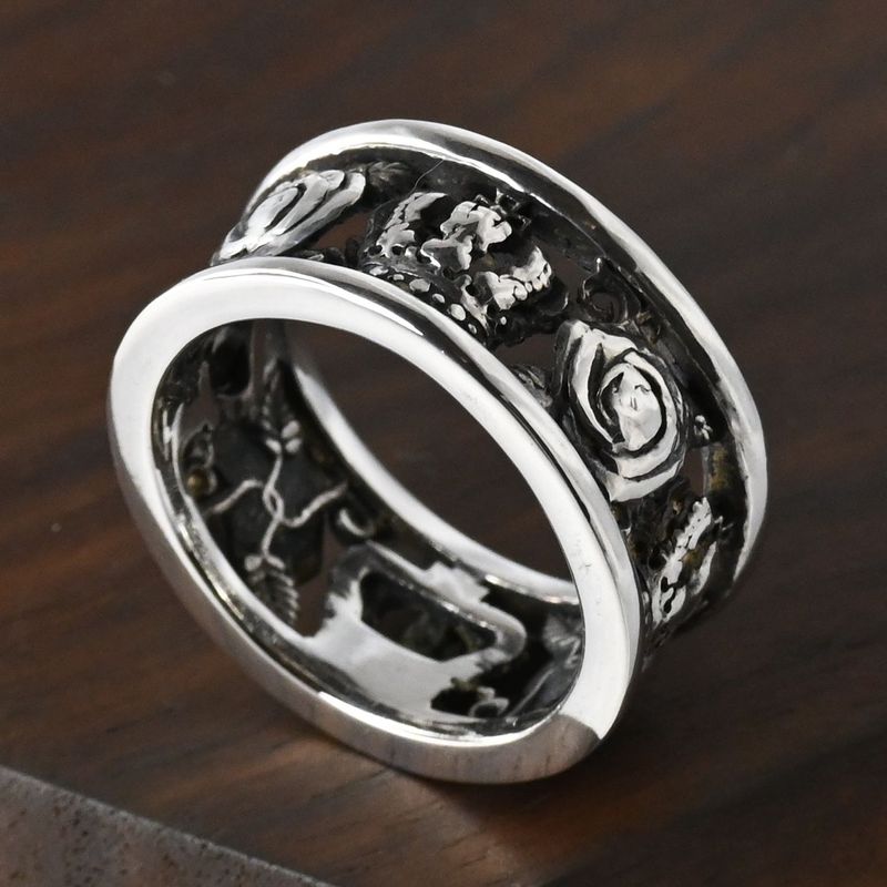 【研磨済】 JUSTIN DAVIS MY LOVE リング いぶし 15号 ジャスティンデイビス SRJ210 指輪 silver925