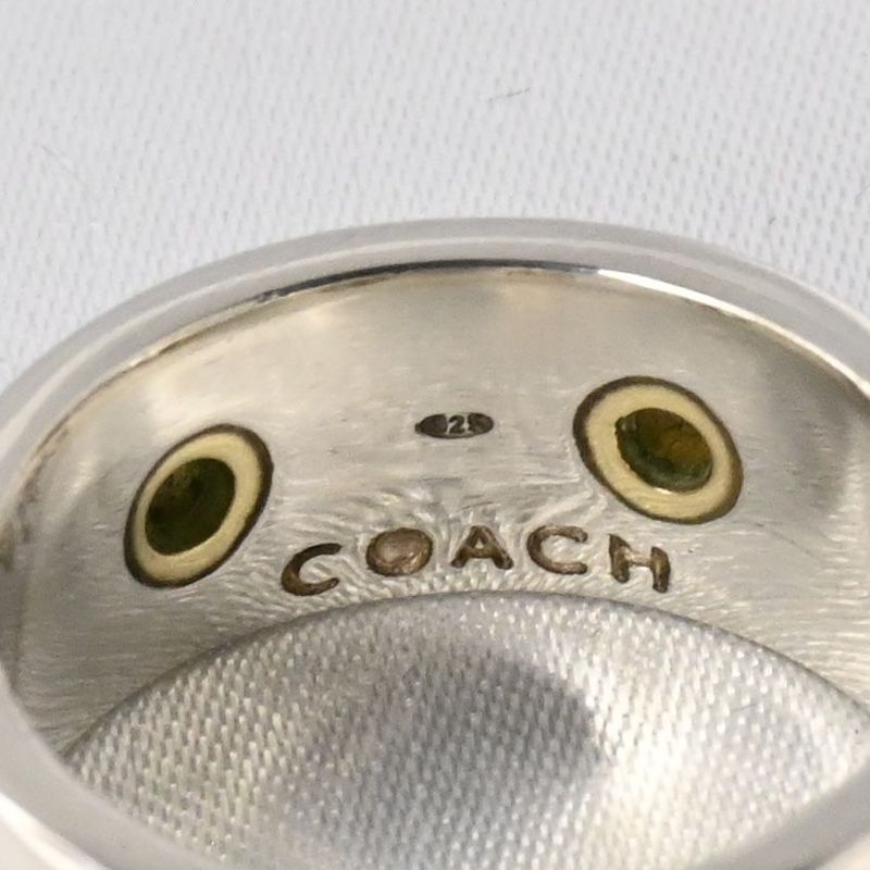 【研磨済】美品 COACH シルバー925 リング 17号 コーチ 指輪